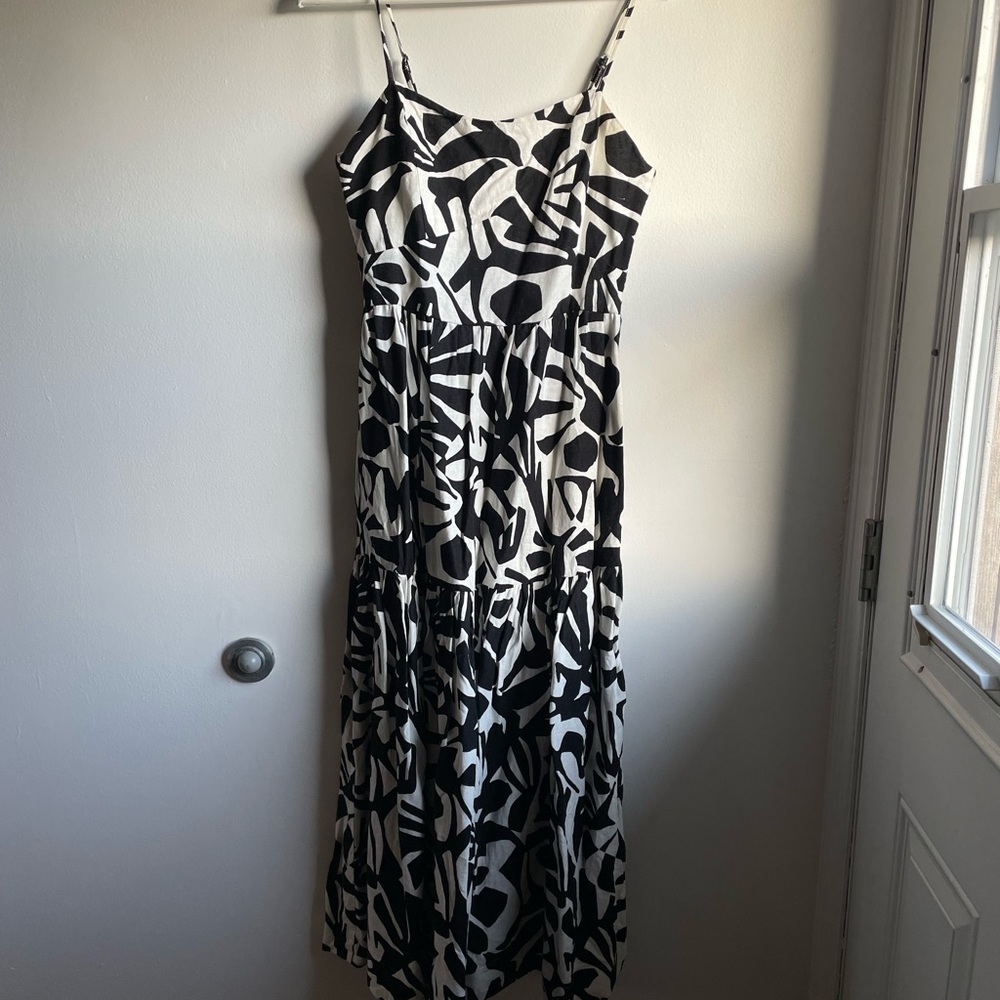 Christian Lacroix Black and White Patterned Maxi Dress